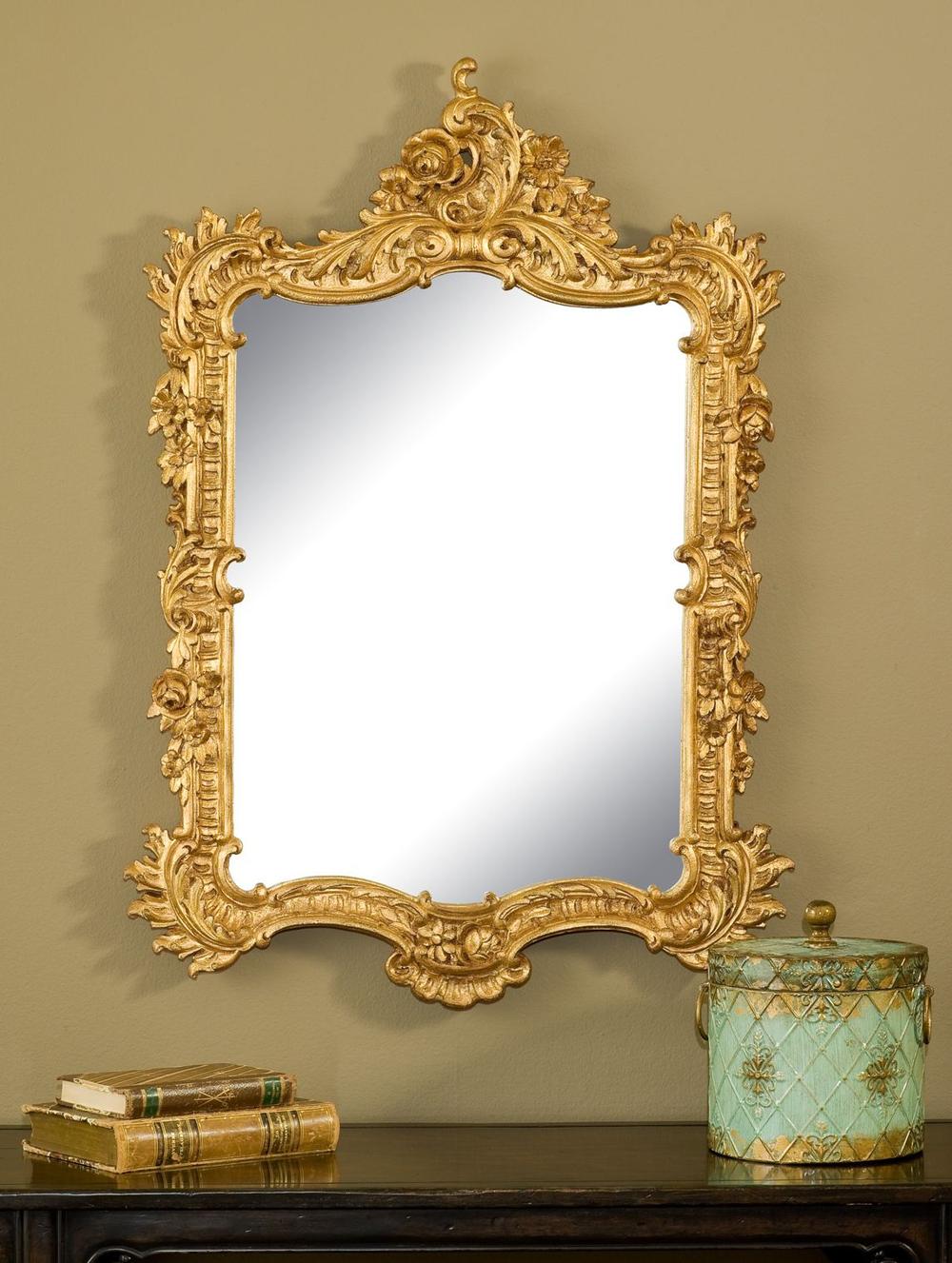 Meval Furniture For The Home Of Thrones Totalhousehold Com Fit For Your Bedroom Living Room Or Hallway This 27 By 38 Inch Ornate English Gold Wall Mirror Lamps Plus Is A Gorgeous Piece That Both Chic And